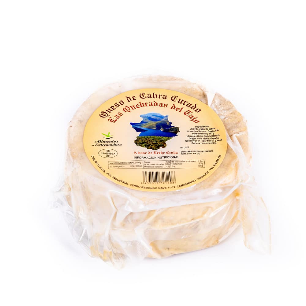 QUESO DE CABRA LAS QUEBRADAS DEL TAJO EN MANTECA MONTAÑO